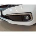 Honda Civic Fc5 2019-2021 Uyumlu Yedek Parça Ön Sis Kaşı Kaplaması Nikelaj (makyajlı Kasa)