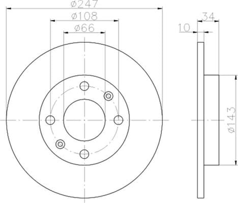 Peugeot 106 1991-2005 306 1993-2001 206 1998-2000 Citroen Saxo 1996-2004 C15 1984-2000 ZX 1991-1997 Ön Fren Diski 247mm