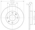 Peugeot 106 1991-2005 306 1993-2001 206 1998-2000 Citroen Saxo 1996-2004 C15 1984-2000 ZX 1991-1997 Ön Fren Diski 247mm