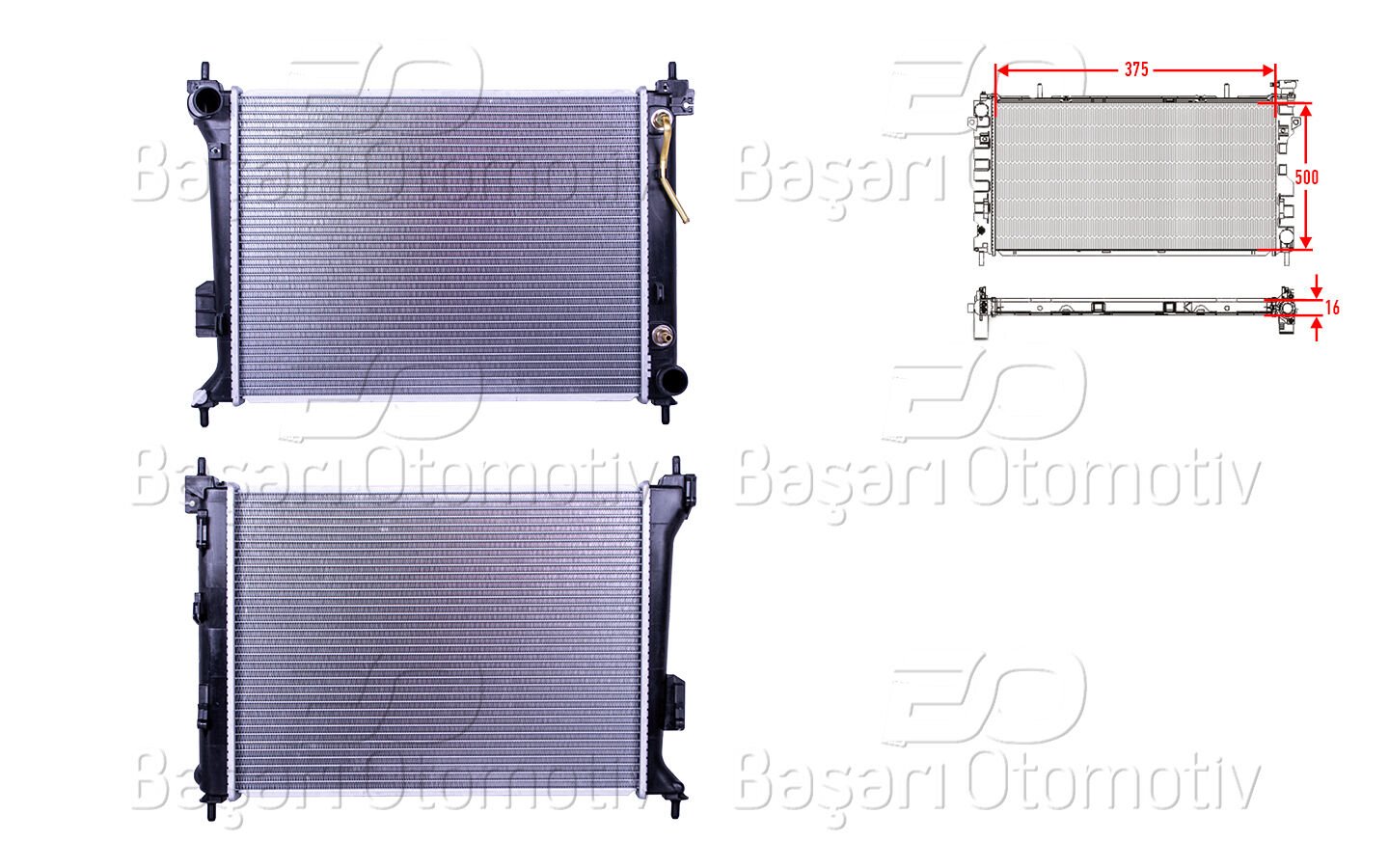 Hyundai i20 2008 Sonrası Radyatör Brazing At 375x500x16