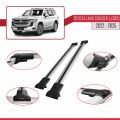 Toyota Land Cruiser (J300) 2022 ve Sonrası ile Uyumlu FLY Model Ara Atkı Tavan Barı Gri 2 Adet