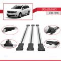 Dacia Logan 2 MCV (K52) 2013-2020 Arası ile Uyumlu FLY Model Ara Atkı Tavan Barı Gri 3 Adet