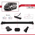 Opel Vivaro B 2014-2019 Arası ile Uyumlu FLY Model Ara Atkı Tavan Barı Siyah 2 Adet