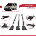 Citroen Nemo 3 (225) 2008-2017 Arası ile Uyumlu FLY Model Ara Atkı Tavan Barı Gri 3 Adet