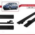 Volkswagen Touran Cross Post-Facelift 2010-2015 Arası ile Uyumlu BASIC Model Ara Atkı Tavan Barı Siyah 2 Adet