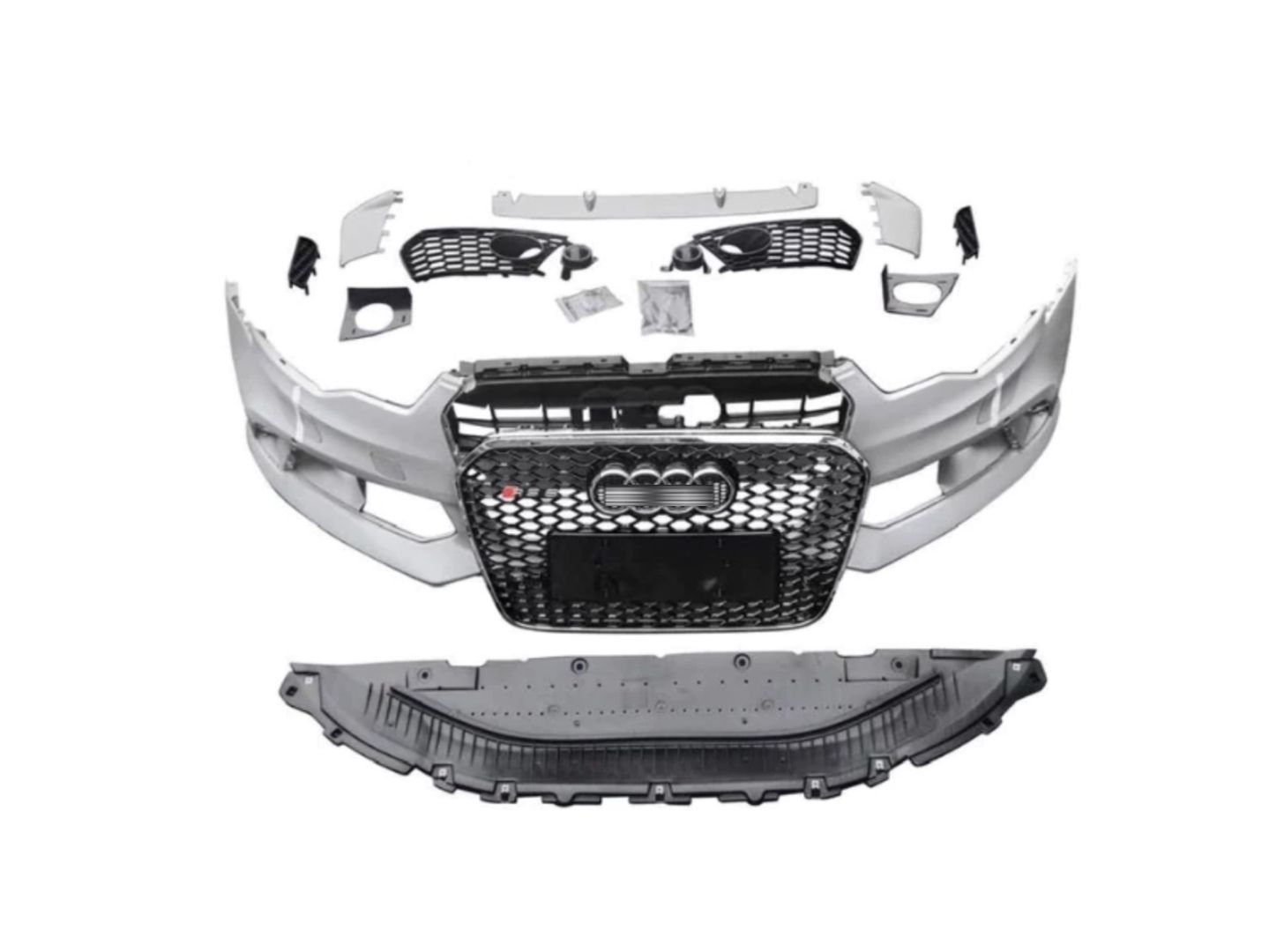 Audi A6 2012-2014 Uyumlu Rs6 Ön Tampon Panjur Seti ( Krom Çerçeve )
