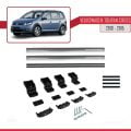 Volkswagen Touran Cross Post-Facelift 2010-2015 Arası ile Uyumlu BASIC Model Ara Atkı Tavan Barı Gri 2 Adet