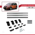 Volkswagen Touran Cross Pre-Facelift 2007-2010 Arası ile Uyumlu BASIC Model Ara Atkı Tavan Barı Gri 2 Adet