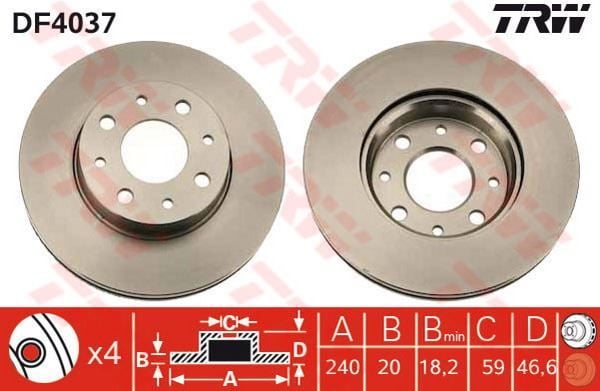 Fiat Marea Palio Albea Alfa Romeo 145 146 Ön Fren Diski