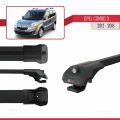 Opel Combo D 2012-2018 Arası ile Uyumlu ACE-1 Ara Atkı Tavan Barı Siyah 3 Adet