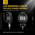Yuvarlak Off Road Spot Sis Lambası 3 Led Siyah Çerçeveli