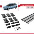 Renault Megane Grand Tour 2002-2008 Arası ile Uyumlu FLY Model Ara Atkı Tavan Barı Gri 3 Adet