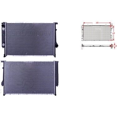 BMW 7 Serisi E32 730i 735iL 1986 1994 8 Serisi E31 1989 1994 M70 Su Radyatörü Brazing AT 650x439x40