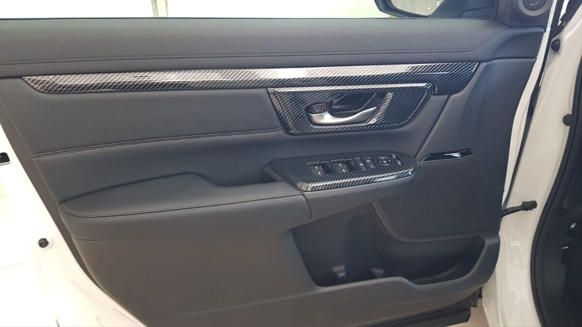 Honda CR-V 2018-2021 Için Uyumlu Iç Kapı Açma Kolu Kaplaması Karbon