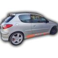 Peugeot 206 Uyumlu Yedek Parça Düz Model Marşpiyel (Plastik)