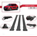 Citroen C4 Cactus 2014-2021 Arası ile Uyumlu FLY Model Ara Atkı Tavan Barı Siyah 3 Adet