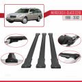 Mercedes E Class S210 Wagon 1998-2002 Arası ile Uyumlu FLY Model Ara Atkı Tavan Barı Siyah 3 Adet