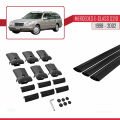 Mercedes E Class S210 Wagon 1998-2002 Arası ile Uyumlu FLY Model Ara Atkı Tavan Barı Siyah 3 Adet
