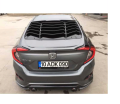 Honda Civic Fc5 2016-2020 Uyumlu Yedek Parça Arka Cam Kaplama (Cam Vizörü)