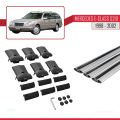 Mercedes E Class S210 Wagon 1998-2002 Arası ile Uyumlu FLY Model Ara Atkı Tavan Barı Gri 3 Adet