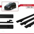 Skoda Roomster 2006-2015 Arası ile Uyumlu BASIC Model Ara Atkı Tavan Barı Siyah 3 Adet
