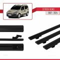 Citroen Nemo 3 (225) 2008-2017 Arası ile Uyumlu BASIC Model Ara Atkı Tavan Barı Siyah 3 Adet