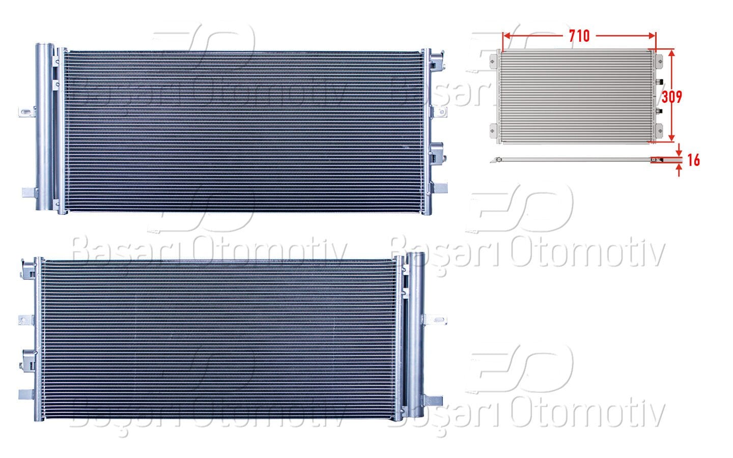 Ford Mondeo 2014 Sonrası Klima Radyatörü 710x309x16