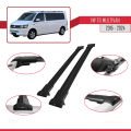 Volkswagen T6 Multivan 2015-2024 Arası ile Uyumlu FLY Model Ara Atkı Tavan Barı Siyah 2 Adet