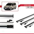 Citroen Nemo 3 (225) 2008-2017 Arası ile Uyumlu BASIC Model Ara Atkı Tavan Barı Gri 3 Adet