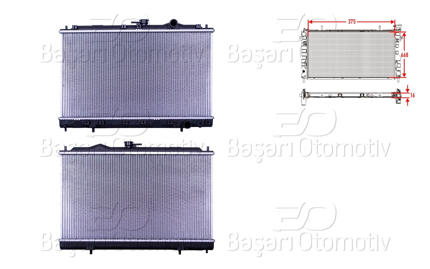 Mitsubishi Galant 1.8 2.0 1987-1993 Uyumlu Su Radyatörü