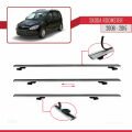 Skoda Roomster 2006-2015 Arası ile Uyumlu BASIC Model Ara Atkı Tavan Barı Gri 3 Adet