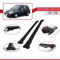 Toyota Corolla Spacio (E110) 1997-2001 Arası ile Uyumlu FLY Model Ara Atkı Tavan Barı Siyah 2 Adet