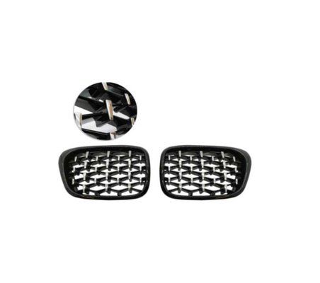 Bmw 3 Serisi 2002-2004 E46 Diamond Panjur (Böbrek) Piano Black Çerçeve