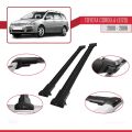 Toyota Corolla 9 (E120) SW 2000-2006 Arası ile Uyumlu FLY Model Ara Atkı Tavan Barı Siyah 2 Adet