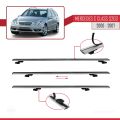 Mercedes C Class 2 (S203) 2000-2007 Arası ile Uyumlu BASIC Model Ara Atkı Tavan Barı Gri 3 Adet