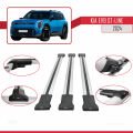 KIA EV9 GT-LINE 2024 ve Sonrası ile Uyumlu FLY Model Ara Atkı Tavan Barı Gri 3 Adet