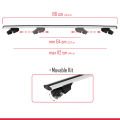 Kia Sorento 2 (XM) 2010-2014 Arası ile Uyumlu HOOK Model Ara Atkı Tavan Barı Gri 2 Adet