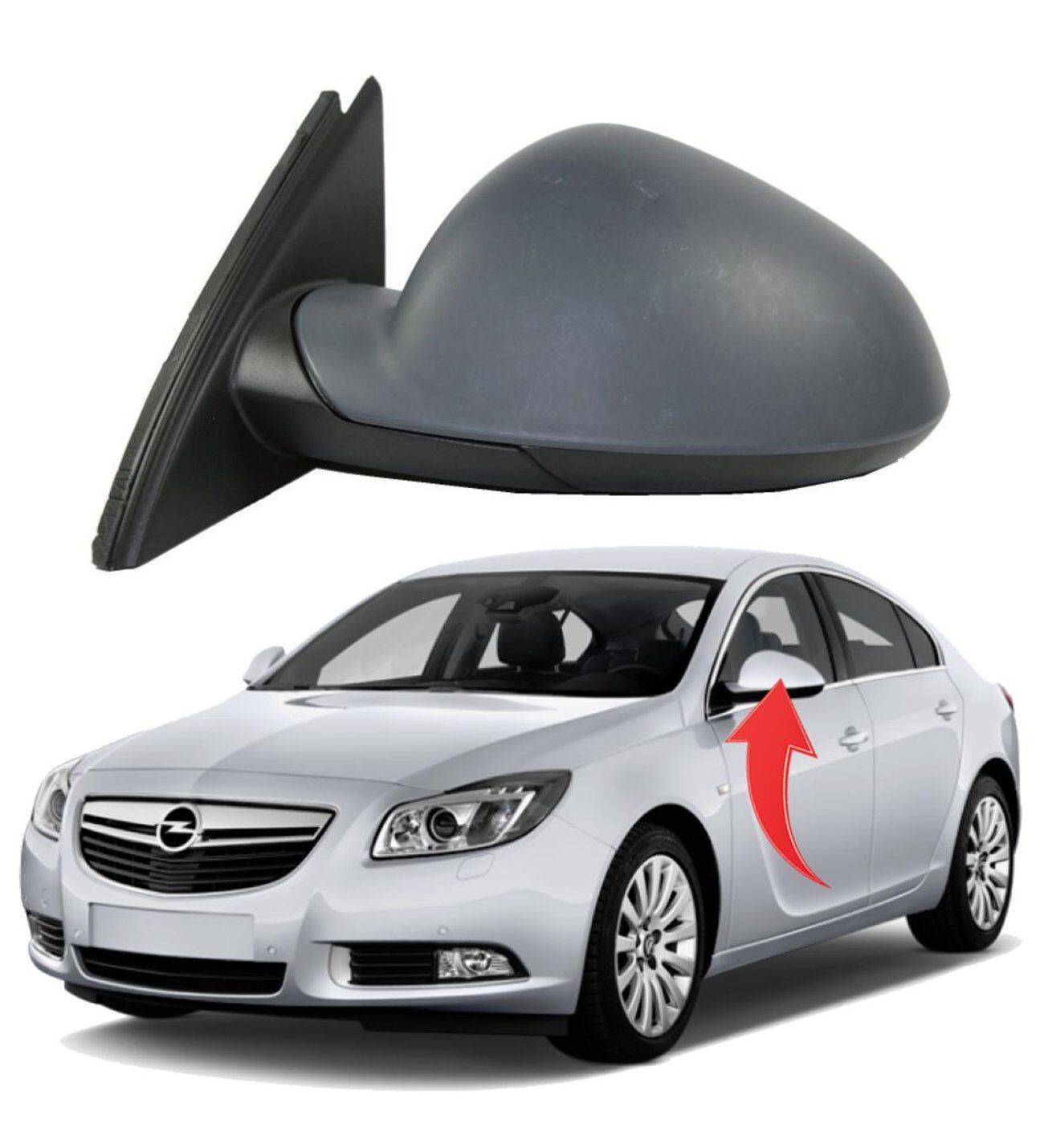 Opel Insignia 2008-2017 Sol Ayna Elektrikli Isıtmalı Astarlı Katlanır 9 Pin