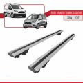 Ford Transit/Tourneo Courier Pre-Facelift 2014-2017 Arası ile Uyumlu HOOK Model Ara Atkı Tavan Barı Gri 2 Adet