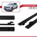 Volkswagen Teramont (CA1) 2018-2024 Arası ile Uyumlu BASIC Model Ara Atkı Tavan Barı Siyah 2 Adet