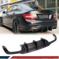 Mercedes W204 C Serisi Amg C63 2012 - 2014 Uyumlu Yedek Parça Difüzör Plastik Boyasız
