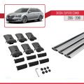 Skoda Superb 3 (3V) Combi Pre-Facelift 2015-2019 Arası ile Uyumlu FLY Model Ara Atkı Tavan Barı Gri 3 Adet