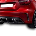 Mercedes W176 A Serisi Amg A45 2012 - 2018 Uyumlu Yedek Parça Arka Tampon Kaşları (2 Parça) Plastik Boyasız