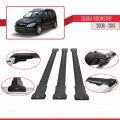 Skoda Roomster 2006-2015 Arası ile Uyumlu FLY Model Ara Atkı Tavan Barı Siyah 3 Adet