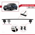 Volkswagen Touareg 3 (CR) 2019 ve Sonrası ile Uyumlu ACE-4 Ara Atkı Tavan Barı Siyah 2 Adet