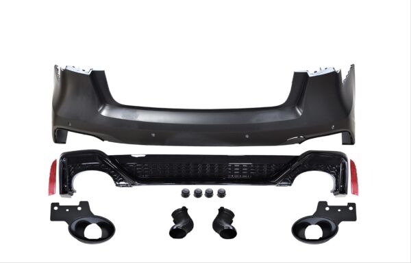 Audi A6 2019-2021 Rs6 Arka Tampon Difüzör Seti