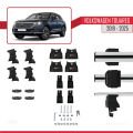 Volkswagen Touareg 3 (CR) 2019 ve Sonrası ile Uyumlu ACE-4 Ara Atkı Tavan Barı Gri 2 Adet