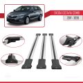 Skoda Octavia 3 (5E) Combi Post-Facelift 2017-2020 Arası ile Uyumlu FLY Model Ara Atkı Tavan Barı Gri 3 Adet
