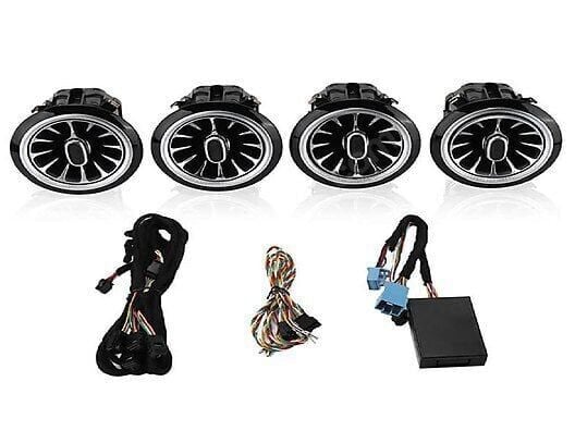 Üniversal (Yuvarlak Havalandırma İçin)Tüm Araçlar İçin Ön Havalandırma Air Vent Işıklı 64 Renk