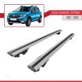 Dacia Sandero Stepway 2 2012-2020 Arası ile Uyumlu HOOK Model Ara Atkı Tavan Barı Gri 2 Adet